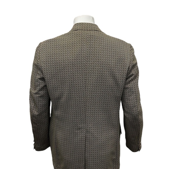 Vintage 70s Lee Dan Glorman's Brown Polyester Sports Coat Blazer Jacket 43R - Picture 10 of 13